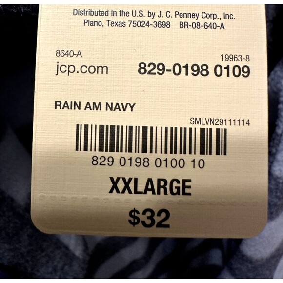 St. Johns Bay Active Womans Striped Top Size 2X Buttons Minimal Preppy Fuzzy NWT - Picture 3 of 11